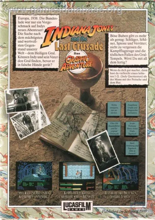 Indiana Jones and the Last Crusade (Floppy DOS VGA) Game ROM
